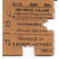 C.I.E. Edmondson Ticket - Dundalk to Dublin Ami...