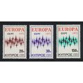Cyprus Stars Europa 3v 1972 MNH SG#387-389 MI#3...