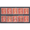 BULK STOCK.(1st) Bright Orange-Red x 10.Type Un...