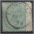 1876 SG150 1/- Green Plate 13 Good Used Wing Ma...