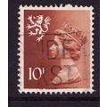Scotland 10p orange-brown(2B), used stamp, SG S...
