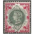 1900 SG214 1/- Green & Carmine Very Fine Used S...