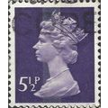 GB, Queen Elizabeth Machin, deep violet 1973, 5...