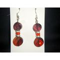 Fabulous fire polished dark amber twist disc cr...