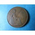 1922 GEORGE V ONE PENNY FREE POST.