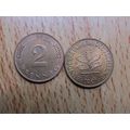1991j 2 Pfennig Germany Coin