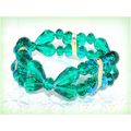 Outstanding Green Pear Swarovski Crystals Brace...