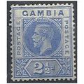 Gambia 1912 SG90a 2 1/2d Bright Blue Mounted Mi...