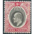 Southern Nigeria 1903 SG11 1d Grey-Black & Carm...