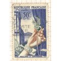 France 1954 - 50f ultramarine/brown - Joailleri...