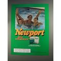 1991 Newport Cigarettes Ad - Alive With Pleasure