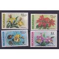 NICARAGUA 1979 AIR FLOWERS 4 X VALUES MINT