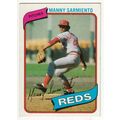 1980 Topps baseball card 21 Manny Sarmiento - Reds