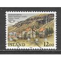 ICELAND 1986 SEYDISFJORDUR VILLAGE VIEW WATERFA...