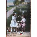 vintage colour postcard All Birthday Joys