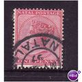 NATAL 1882 SG 99 1d ROSE FINE USED