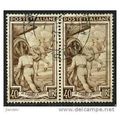 1950 Michel 819 - fine used (o) pair - watermark 3