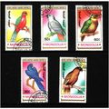 MONGOLIA 1990 PARROTS 5 VALS SG 2154 / 2158 FIN...