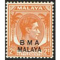 BMA Malaya 1945 2c Orange SG2a MM