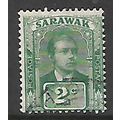 MALAYSIA SARAWAK 1918 2c GREEN SIR CHARLES VYNE...