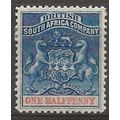 Rhodesia 1893 SG19 1/2d Deep Blue & Vermilion M...
