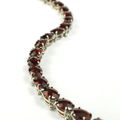 Mozambique Garnet, 925 Sterling Silver Bracelet...
