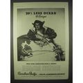 1935 Canadian Pacific Cruise Ad - 39% Less Ocean