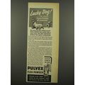 1940 Pulvex Flea Powder Ad - Lucky Dog!