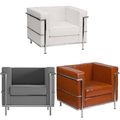 Stainless Exo-Frame French-Swiss Chair White Co...