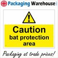 WT189 CAUTION BAT PROTECTION AREA SIGN CONSERVA...