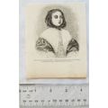 1860s engraving - Oliver Cromwell's wife