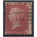 1858 SG43 1d Red Plate 97 Fine Used Check Lette...