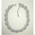 Necklace choker #039 Trifari rhodium plated bas...