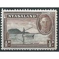 Nyasaland 1945 SG144 1/2d Black & Chocolate Mou...