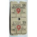 Vintage: Transport Services bus ticket 9 x 2