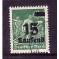 GERMANY 1923 15T on 40M GREEN REAPERS SG 276 FI...