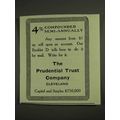 1903 Prudential Trust Company Ad - 4% Compounde...
