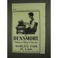 1903 Densmore Typewriter Ad - World's Fair St. ...