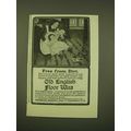1902 Old English Floor Wax Ad - Free from dirt