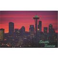 ZAYIX Postcard Seattle Sunrise Space Needle Dow...