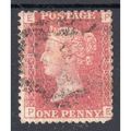 sg43 1d red plate 188 GOOD USED (P E) BDO19