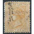 Ceylon 1874 SG124 8c Orange-Yellow Good Used . ...