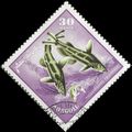 MONGOLIA, FISH, Sturgeon, Acipenser baeri, violet 1965, 15mongo