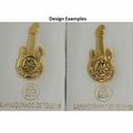 Damascene Gold Pin /Tie Tack Bass Guitar by Mid...