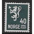 NORWAY 1937 NEW LION 40 ORE GREY SG 292 M / MINT