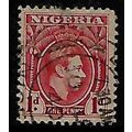 NIGERIA 1940 1d ROSE RED SG 50a FINE USED