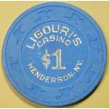 Ligouri's. $1 Casino Chip. Henderson, NV. 23B.