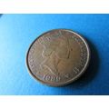 1989 QUEEN ELIZABETH II ISLE OF MAN TWO PENCE F...