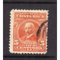 COSTA RICA 1910 5c ORANGE MAURO FERNANDEZ SG 80...