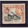 MALTA 1948 SG241 4 1/2d OLIVE GREEN & YELLOW BR...